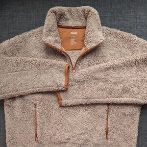 Girlfriend Collective Cropped Teddy Quarter Zip